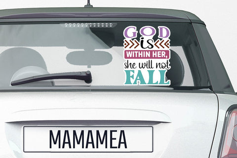 God is Within Her She Will Not Fall SVG Angelina750 