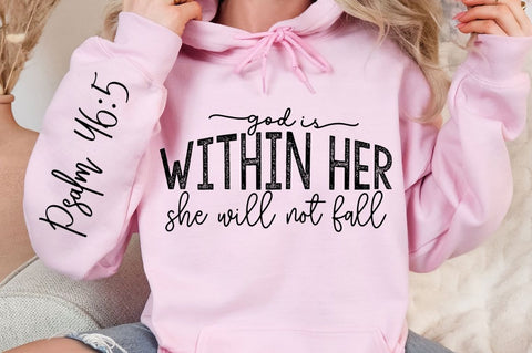 God Is Within Her She Will Sleeve SVG Design SVG Regulrcrative 