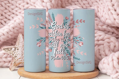 God Is Within Her Tumbler Wrap Sublimation DesignSVG 
