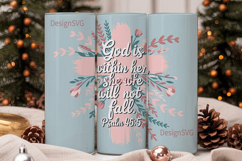 God Is Within Her Tumbler Wrap Sublimation DesignSVG 