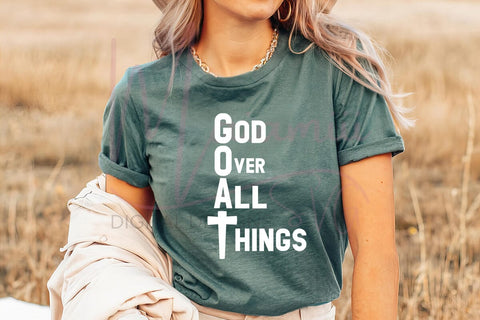 God Over All Things SVG | Faith Christian Quote SVG PNG DXF EPS | Religious Shirt Design for Cricut | Bible Verse Inspiration Cut File SVG MaiamiiiSVG 