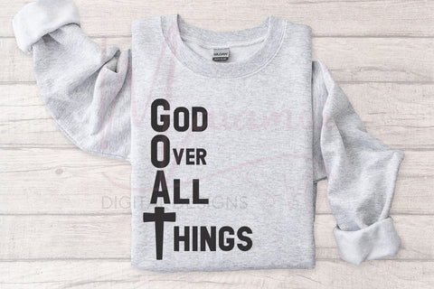 God Over All Things SVG | Faith Christian Quote SVG PNG DXF EPS | Religious Shirt Design for Cricut | Bible Verse Inspiration Cut File SVG MaiamiiiSVG 