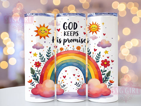 God Promises, Faith Tumbler, 20oz Tumbler, Sublimation Design, Christian Gift, Inspirational Drinkware, Religious Decor Sublimation SvggirlplusArt 