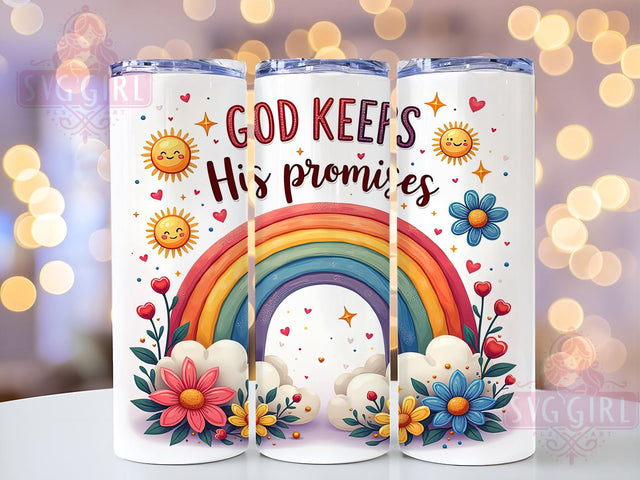 God Promises, Faith Tumbler, 20oz Tumbler, Sublimation Design, Christian Gift, Inspirational Drinkware, Religious Decor Sublimation SvggirlplusArt 