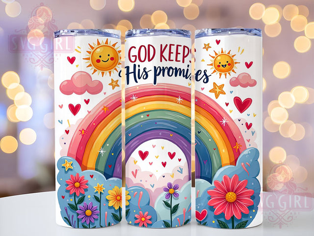 God Promises, Faith Tumbler, 20oz Tumbler, Sublimation Design, Christian Gift, Inspirational Drinkware, Religious Decor Sublimation SvggirlplusArt 