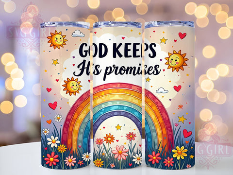 God Promises, Faith Tumbler, 20oz Tumbler, Sublimation Design, Christian Gift, Inspirational Drinkware, Religious Decor Sublimation SvggirlplusArt 