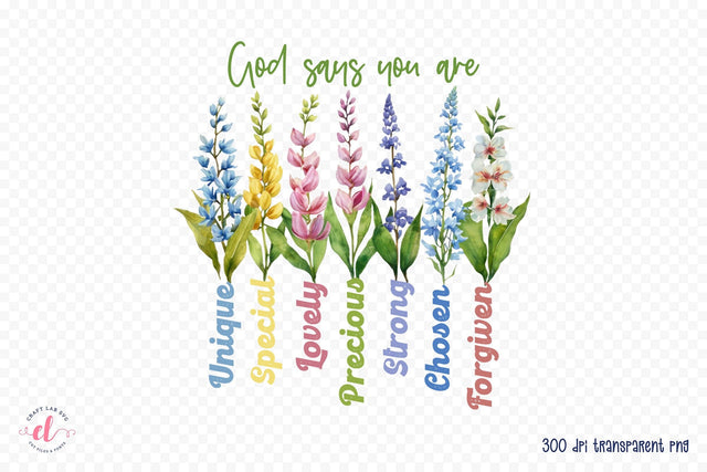 God Says You Are PNG Sublimation Design Sublimation CraftLabSVG 