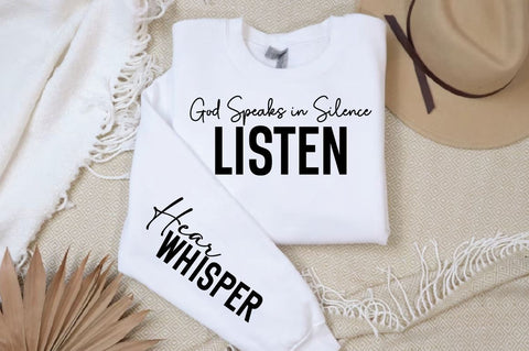 God Speaks in Silence, Listen Sleeve SVG Design SVG Designangry 