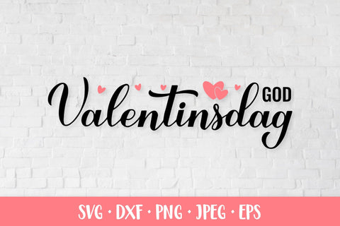 God Valentinsdag - Happy Valentines Day in Norwegian SVG LaBelezoka 