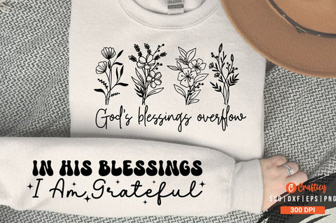 Gods blessings overflow Sleeve SVG SVG Designangry 