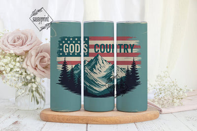 God's Country Tumbler Wrap 20oz Sublimation sassyprint 