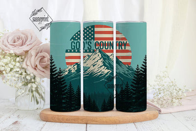God's Country Tumbler Wrap 20oz Sublimation sassyprint 