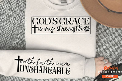 Gods grace is my strength Sleeve SVG Design SVG Designangry 
