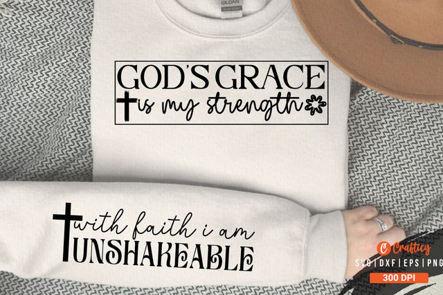 Gods grace is my strength Sleeve SVG Design SVG Designangry 
