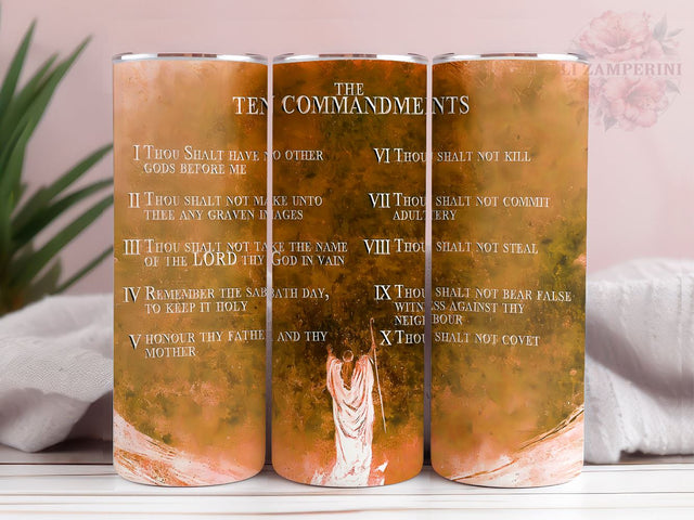 GOD'S Laws 20oz Tumbler Wrap PNG, GOD'S Ten Commandments Tumbler Png, Straight & Tapered Tumbler Wrap, Instant Digital Download Sublimation Li Zamperini 