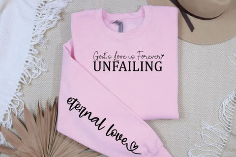 Gods Love is Forever Unfailing Sleeve SVG Design SVG Designangry 