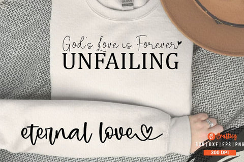 Gods Love is Forever Unfailing Sleeve SVG Design SVG Designangry 