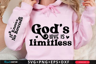 God’s Love Is Limitless Sleeve SVG Design SVG Regulrcrative 