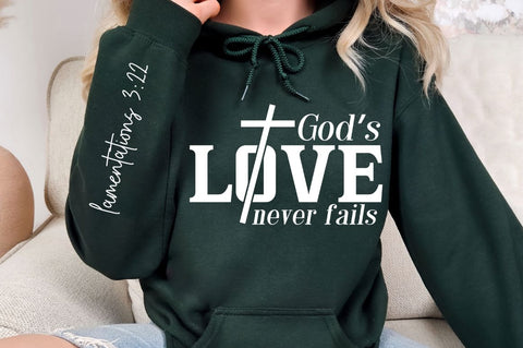 God's Love Never Fails Sleeve SVG Design SVG Regulrcrative 