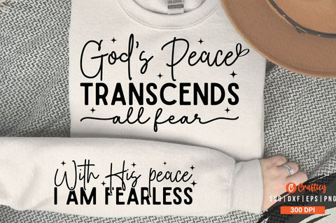 Gods peace transcends all fear Sleeve SVG Design SVG Designangry 