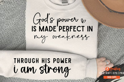 Gods power is made perfect in my weakness Sleeve SVG SVG Designangry 