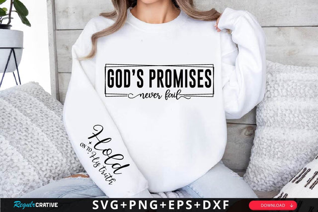 God’s Promises Never Fail Sleeve SVG Design SVG Regulrcrative 