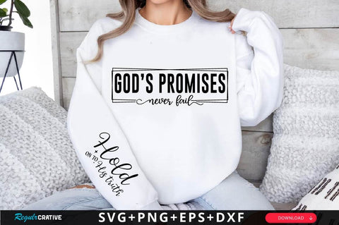 God’s Promises Never Fail Sleeve SVG Design SVG Regulrcrative 