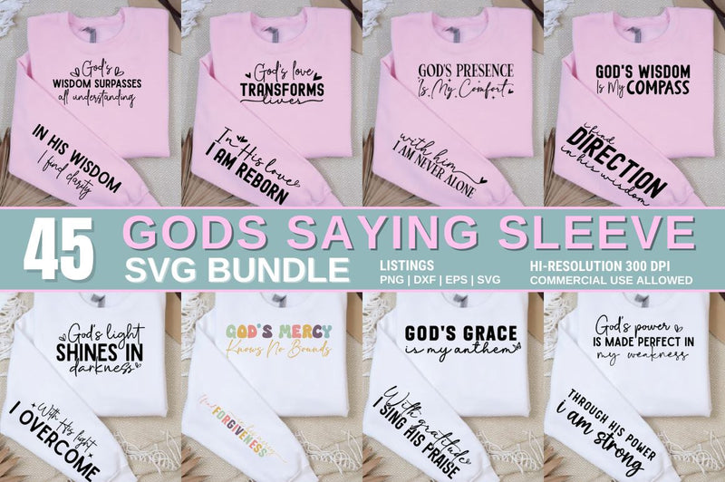 Gods saying Sleeve SVG Design Bundle SVG Designangry 
