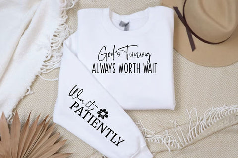Gods Timing Always Worth Wait Sleeve SVG Design SVG Designangry 