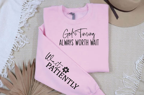 Gods Timing Always Worth Wait Sleeve SVG Design SVG Designangry 