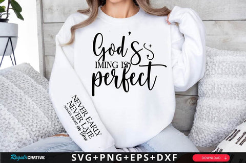 God’s Timing Is Perfect Sleeve SVG Design SVG Regulrcrative 
