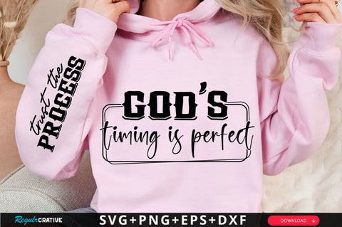 Gods Timing Is Perfect Sleeve SVG Design SVG Regulrcrative 
