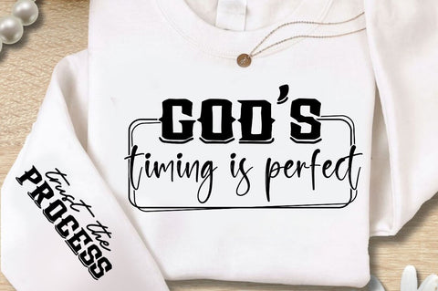 Gods Timing Is Perfect Sleeve SVG Design SVG Regulrcrative 