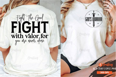 Gods warrior Front and Back SVG T shirt Design SVG Designangry 