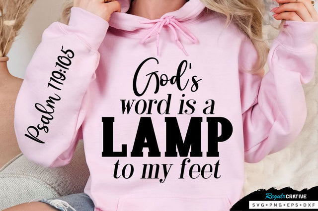 God’s Word Is A Lamp Sleeve SVG Design SVG Regulrcrative 
