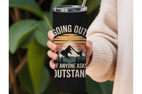 Going Outside Tumbler Wrap Sublimation DesignSVG 