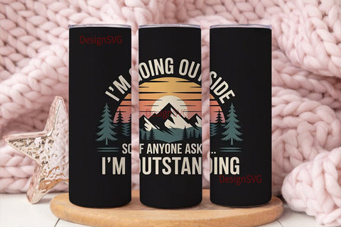 Going Outside Tumbler Wrap Sublimation DesignSVG 