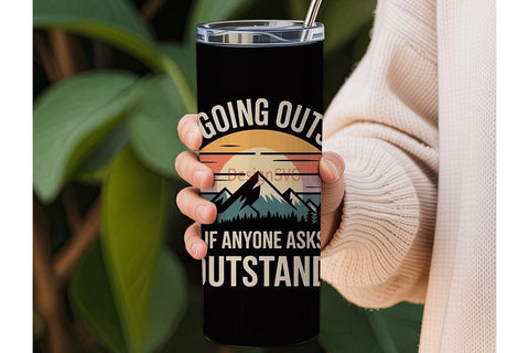 Going Outside Tumbler Wrap Sublimation DesignSVG 