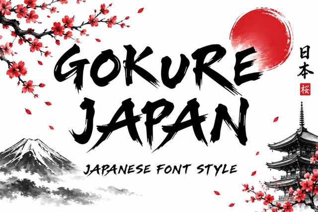 Gokure Japan Font Prasetya Letter 