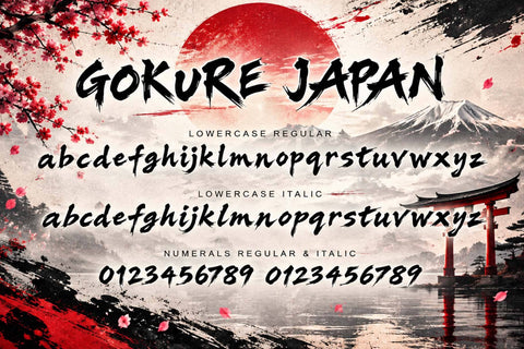 Gokure Japan Font Prasetya Letter 