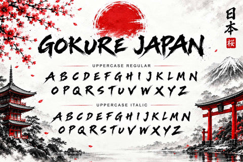 Gokure Japan Font Prasetya Letter 