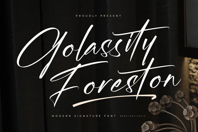 Golassity Foreston - Modern Signature Font Font Letterena Studios 