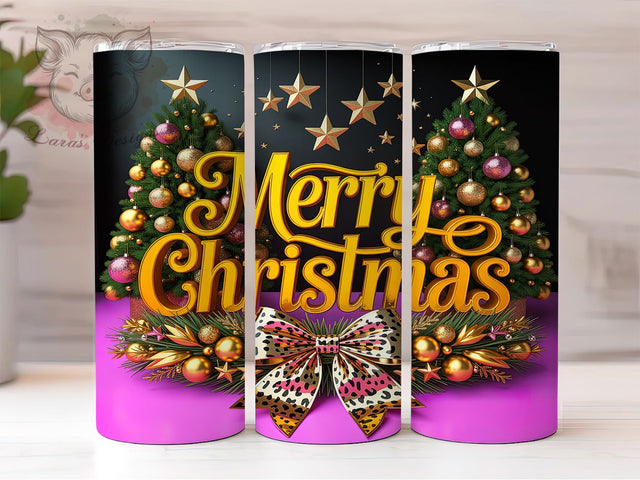 Gold Christmas Tree Tumbler, Gold Christmas Tree, Holiday Tumbler, 20Oz Wrap Design, Christmas Sublimation, Festive Gold Art, Christmas Tree Design Sublimation Lara' s Designs 