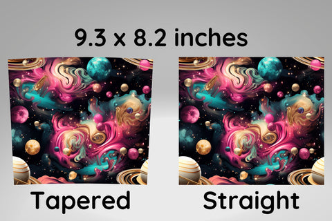 Gold Cosmic tumbler wrap | pink tumbler sublimation Sublimation FloridPrintables 