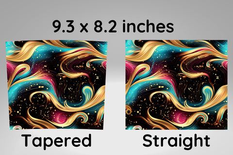 Gold Cosmos tumbler wrap | Infinite Pink tumbler wrap Sublimation FloridPrintables 