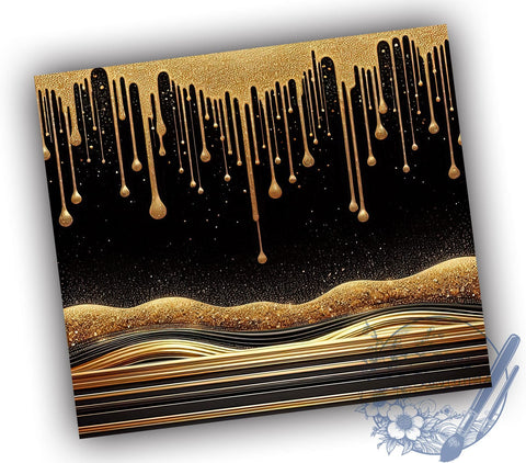 Gold Dripping Glitter Tumbler Wrap, Gold Tumbler Wrap, Glitter Tumbler Design, Sublimation Tumbler, 20oz Tumbler Wrap, Dripping Gold Glitter, Custom Tumbler Design, Drinkware Sublimation Sublimation ToriDesigns 