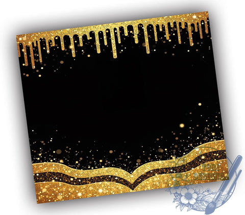 Gold Dripping Glitter Tumbler Wrap, Gold Tumbler Wrap, Glitter Tumbler Design, Sublimation Tumbler, 20oz Tumbler Wrap, Dripping Gold Glitter, Custom Tumbler Design, Drinkware Sublimation Sublimation ToriDesigns 