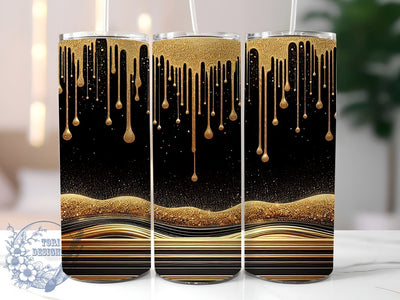 Gold Dripping Glitter Tumbler Wrap, Gold Tumbler Wrap, Glitter Tumbler Design, Sublimation Tumbler, 20oz Tumbler Wrap, Dripping Gold Glitter, Custom Tumbler Design, Drinkware Sublimation Sublimation ToriDesigns 