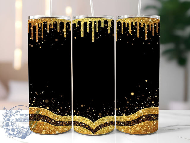 Gold Dripping Glitter Tumbler Wrap, Gold Tumbler Wrap, Glitter Tumbler Design, Sublimation Tumbler, 20oz Tumbler Wrap, Dripping Gold Glitter, Custom Tumbler Design, Drinkware Sublimation Sublimation ToriDesigns 