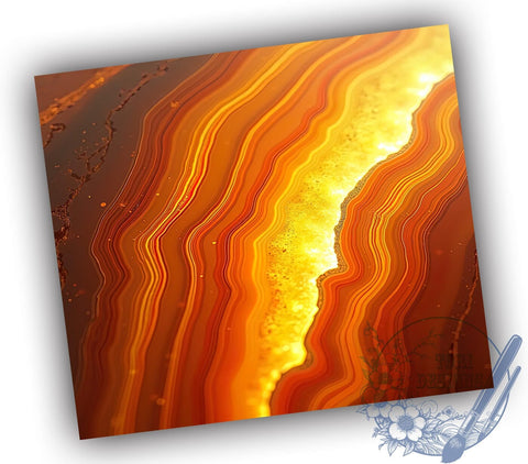 Gold Geode Tumbler, Agate Design, Sparkly Tumbler Wrap, 20oz Sublimation, Yellow Gold Tumbler, 3D Tumbler Design, Elegant Sublimation Sublimation ToriDesigns 